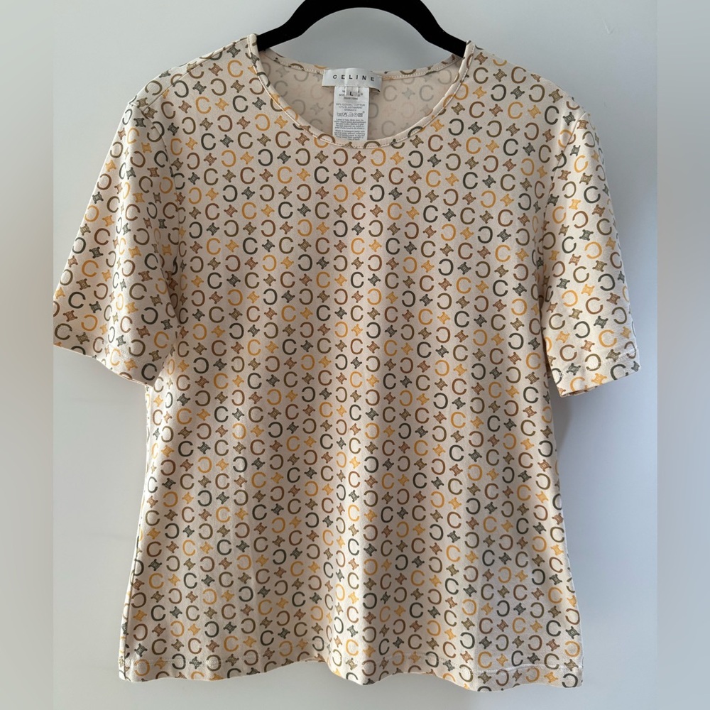 Celine Triomphe Print T-Shirt